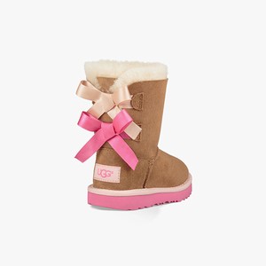 Ugg Bailey Bow II Kids Classic Boots Brown/Pink (8163FYUMT)